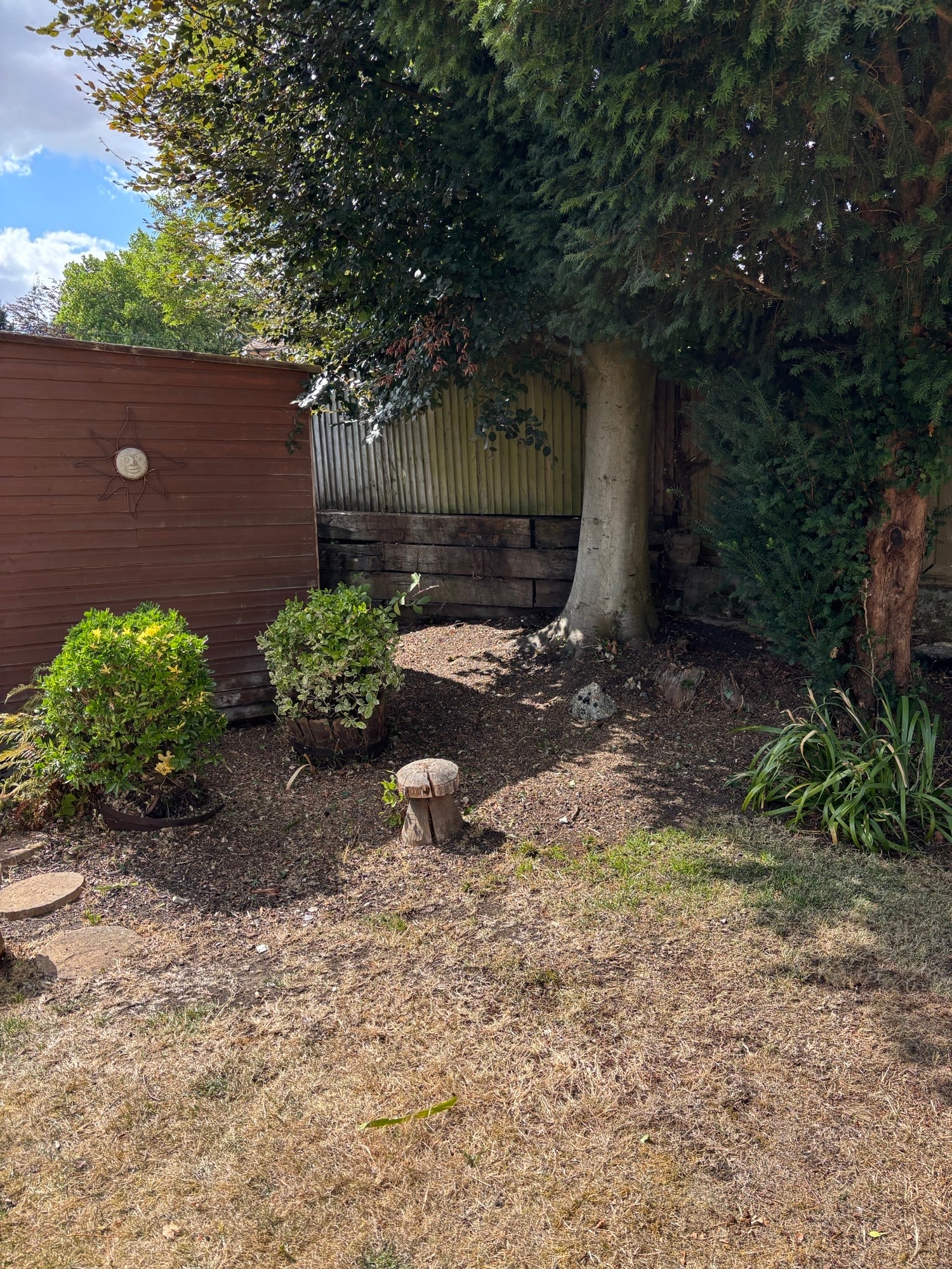 Cleared garden after Open Ground clearance — open lawn